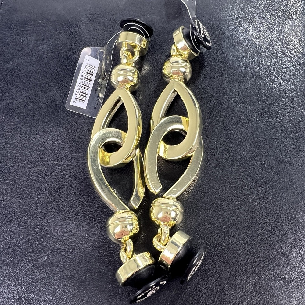 Crocs Jibbitz Lock And Key Chains Gold Tone Shoe Charms Set Of 2 NWT Infinity - Picture 6 of 8